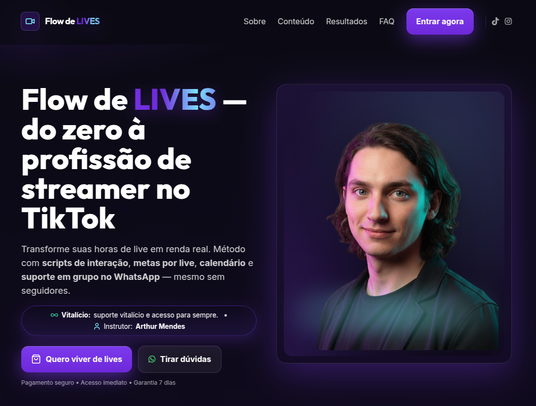 Layout — Curso de TikTok Ads