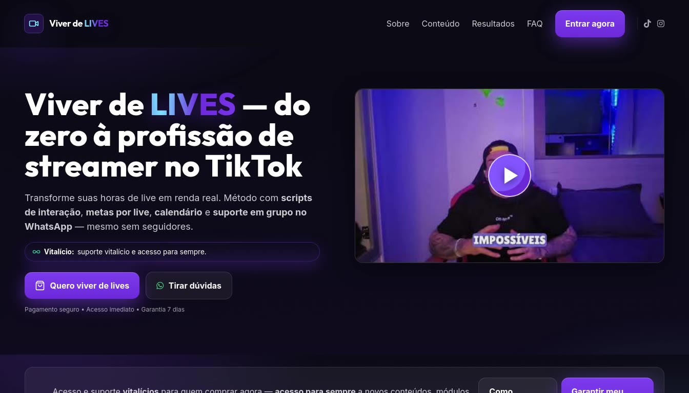 Projeto Viver de Lives